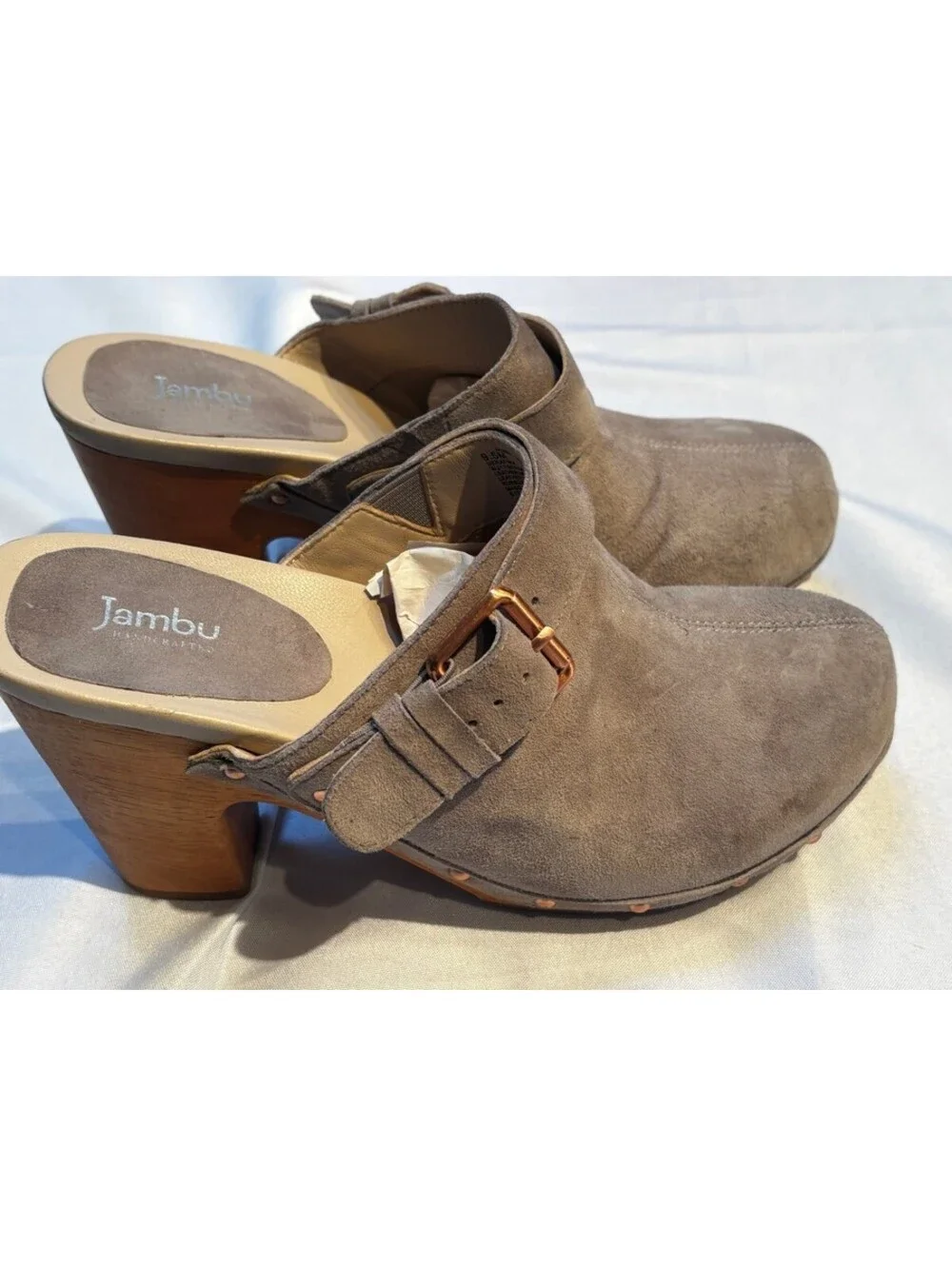 Jambu Suede Buckle Clog Mules women’s size 9.5